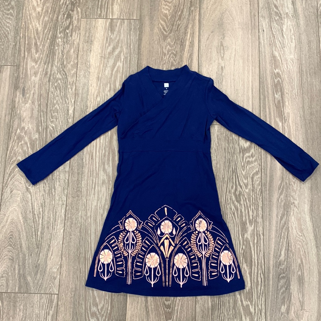 Tea Collection Merchant City Wrap Neck Dress
